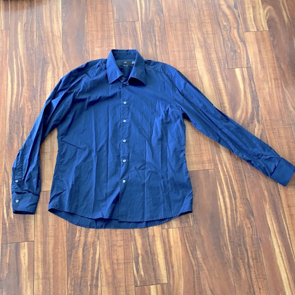 Men’s Navy Blue Dress Shirt